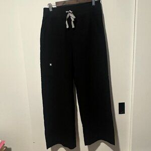 Figs- Isabel- wide leg- BLACK- Petite Medium